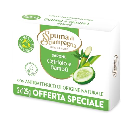 Spuma di Sciampagna - Saponetta Fragranza Cetriolo e Bambù, con