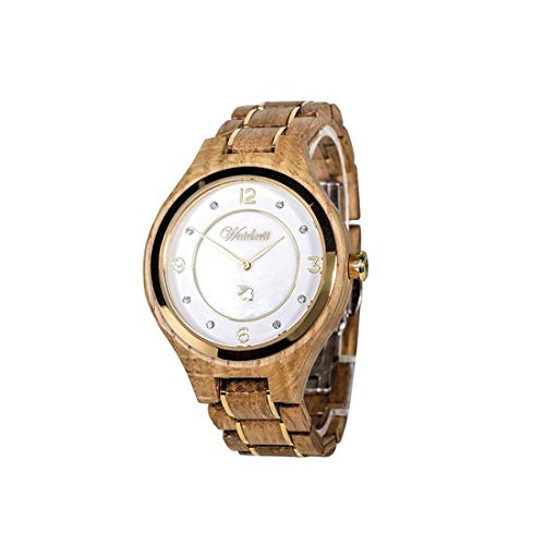 Waidzeit YC03 - Reloj de pulsera para mujer, diseño de princesa de vino, color champán