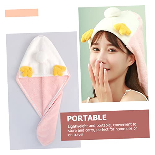 Cabilock Chapéu De Cabelo Seco De Lã Coral Chapéu Feminino Bandanas De Cabelo Toalha Para Cabelo Enr