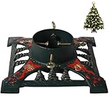 Minventiss Christmas Tree Stand for Real Trees,Heavy Duty Xmas Tree Holder Base Cast Iron Fits up to 8FT Artificial Trees for Christmas Tree Decoration