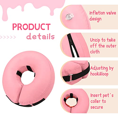 Image of Supet Inflatable Dog Cone Collar for Small Dogs Puppies Cats, Soft Dog Cone Alternative After Surgery for Puppies Cats to Stop Licking