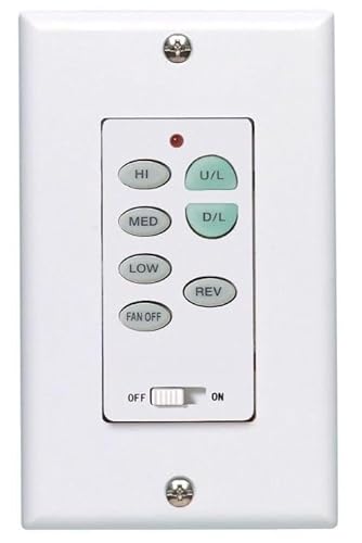 UC-9051T Wall Control Replacement W/Reversing, Fan Speed, Up Light, Down Light by Comfort Direct CHQ9051T