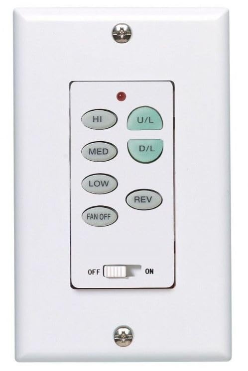 UC-9051T Wall Control Replacement W/Reversing Fan Speed Up Light Down Light by Comfort Direct CHQ9051T