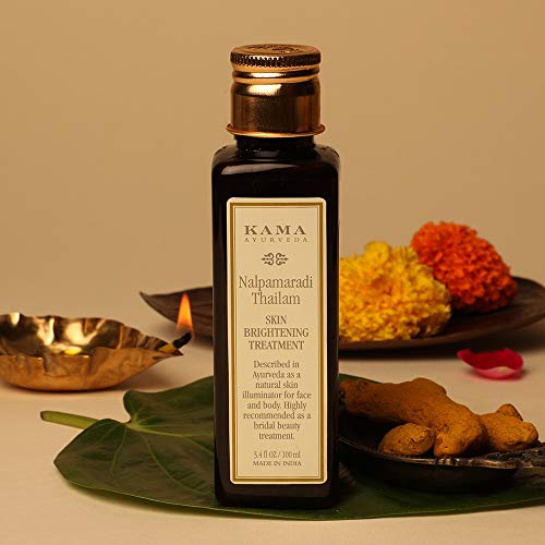 Image of Kama Ayurveda Rose Jasmine Face Cleanser 50 ml, Nalpamaradi Thailam Skin Brightening Treatment 100ml