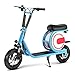 SUYUDD Scooter Motorizado para Adultos - Scooters Móviles De 500 W Velocidades De Bicicleta Eléctrica Plegable De hasta 30 Km/H con Frenos Y Neumáticos Adecuados para Adolescentes Y Adultos