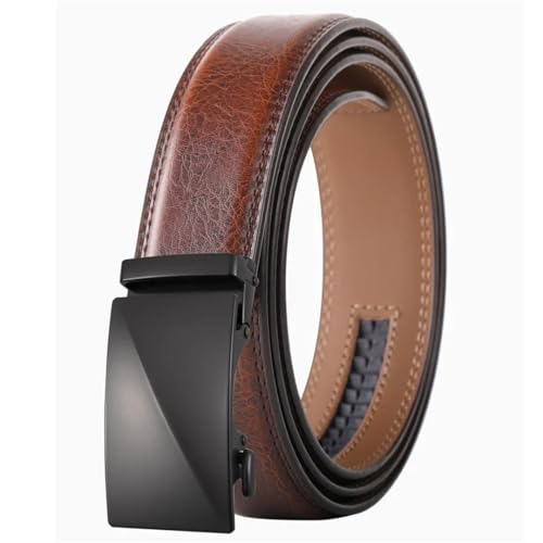Men's Genuine Leather Belt Sliding Ratchet Belt Suitable For Work, Business, And Casual Wear Ply36-25100-S13 125cm3