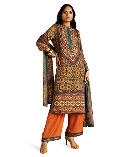 Image of RIVER by Rajdeep Ranawat Premium Designer Women's Floral Print Salwar Suit Set With Dupatta