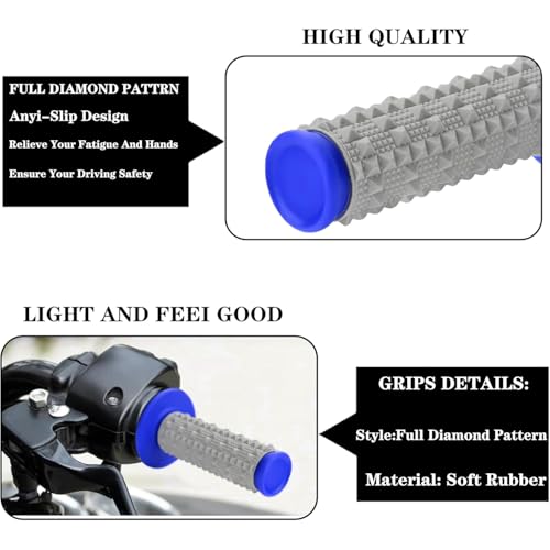Image of 7 /8 inch Motorcycle Handlebar Grips 22mm for Apollo 125cc 250cc for Yamaha Honda Suzuki Kawasaki Dirt Pit Bike Universal ATV UTV