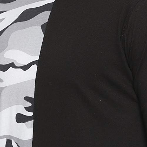 Image of CAHOOT Military Camouflage Men Round Neck Black, White T-Shirt