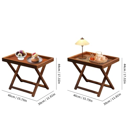 Tavolino pieghevole in bambù per esterni, tavolino versatile per patio, campeggio, giardino, caffè e sala da pranzo, design leggero e portatile