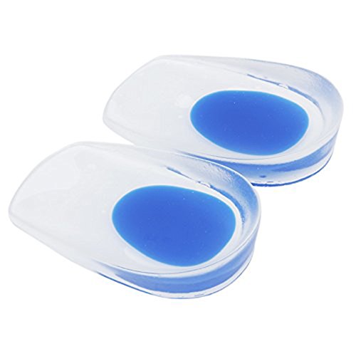 Tazas de talón fascitis Plantar Inserta  2pcs silicona Gel Heel Cup almohadillas para estimular y dolor en el talón aliviar UK6.5  13 por TechSmile