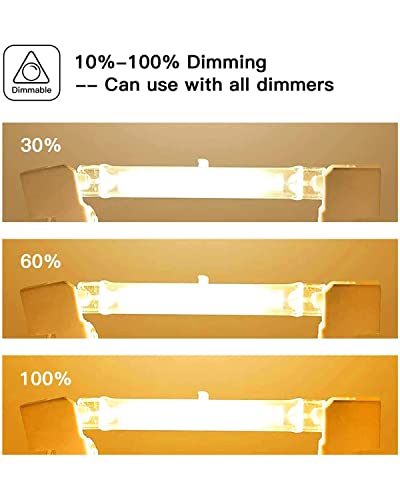 Jaenmsa R7S Bulbs,5 Pack Halogen Bulbs R7S T3 118Mm 500W 120V,J Type Halogen Light Bulb With Long Lifespan,120 Volt Double Ended Light Bulbs For Work,Security,Landscape Lights,Dimmable,4.6 Inch #TOP3