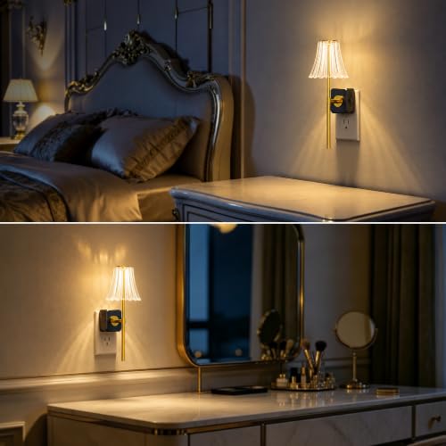 Image of Briignite LED Night Lights Plug into Wall, Decor Acrylic Vintage Nightlight