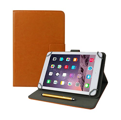 Emartbuy Universal 7 Pulgadas - 8 Pulgadas Naranja Multi Ángulo Folio Cubierta Funda con Ranuras para Tarjetas Y Lápiz Óptico Adecuado para Dispositivos Seleccionados Listados Abajo Cover