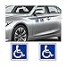 SWPHRT 2PCS Car Handicap Parking Sign, Reflective Magnetic Vehicle Square Wheelchair Symbol Labels, Waterproof Automotive Disabled Parking Sticker, Universal for SUV Truck Sedan