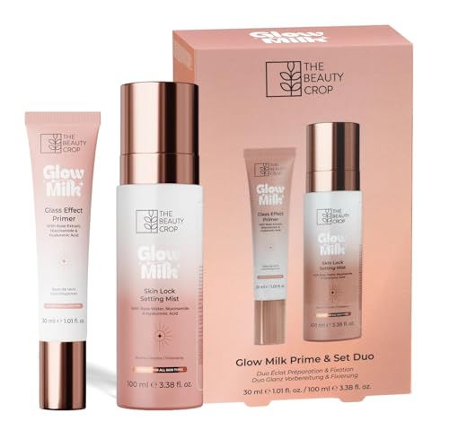Image of The Beauty Crop Glow Milk Prime & Set Duo - Luminous Hydrating Primer & Dewy Setting Mist - 30 ml + 100 ml