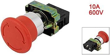 1PCS NC Latching Red Sign Mushroom Emergency Stop Push Button Switch