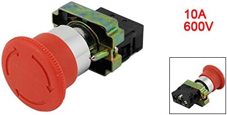 1PCS NC Latching Red Sign Mushroom Emergency Stop Push Button Switch