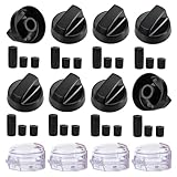 36Pcs Pack Universal Replacement Cooker Control Switch Knobs, Heat-Resistant Metal Knobs, Fits Gas Hob, Oven, Stove, Air Fryer, Compatible with Samsung, Bosch, Hotpoint