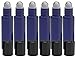 6 Pack - Empty Roll on Glass Bottles [STAINLESS STEEL ROLLER] 10ml Refillable Color Roll On for Fragrance Essential Oil - Metal Chrome Roller Ball - 10 ml 1/3 oz - Frosted Blue Color
