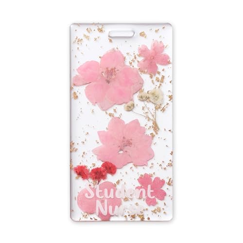 PATIKIL SN Badge Card Holder, Resin Flower Name Badge