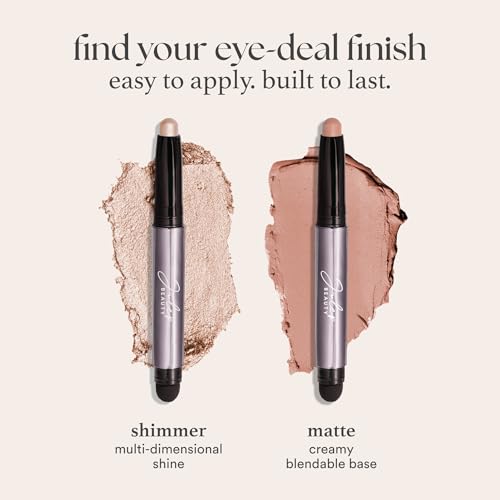 Image of Julep Eyeshadow 101 Cream-to-Powder Waterproof Shadow Stick - Marmalade Shimmer - Long-Lasting, Crease-Proof, Orange Apricot Shimmer Cream Eyeshadow with Built-in Smudger