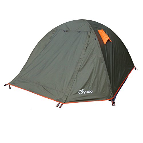 yodo Spacious 3-Season Waterproof Tent for Camping Backpacking, Double Layers with 2 Doors