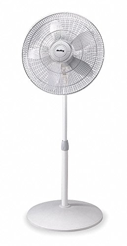 AIR King 18" Yes Oscillating White Fan, 54-1/2" Height,120 Voltage