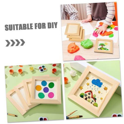 Cadre photo bois peignable YARNOW (lot de 5) pour activités manuelles - 7