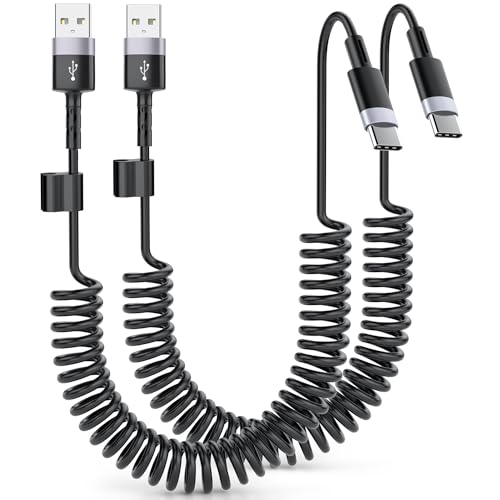 Amazon.co.jp: CarPlayケーブル iPhone 17用 コイル状USB A