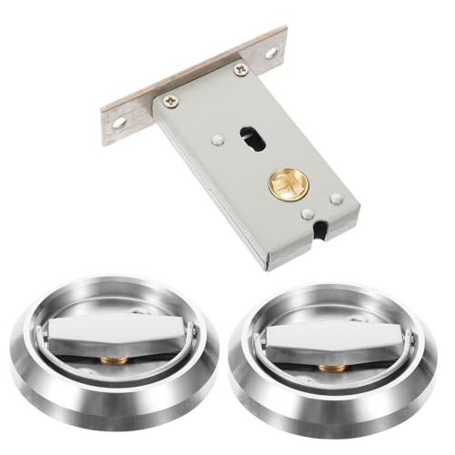 WOONEKY 1 Juego Cerradura Invisible de Puerta de Bolsillo Inoxidable con Manija Oculta Diseño Moderno y Seguro para Interiores para Decoración Elegante