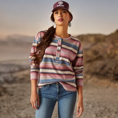 ARIAT Women's Terry Henley Sweatshirt3