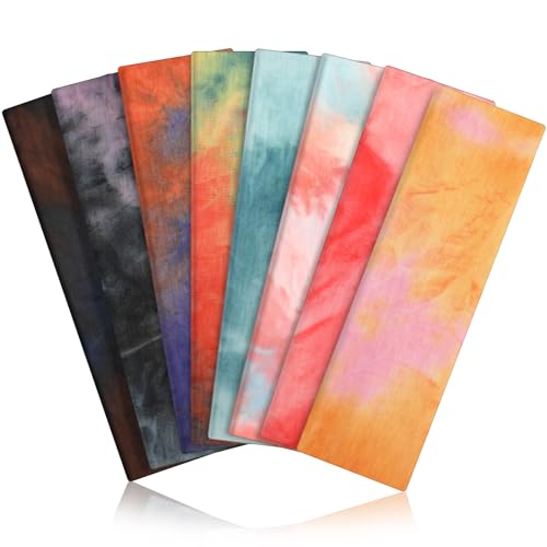 Image of 8PCS Summer-Exclusive Non Slip Sports Elastic Soft Running Fashion Headbands Absorb Sweat for Women & Men Working Out, Travel
