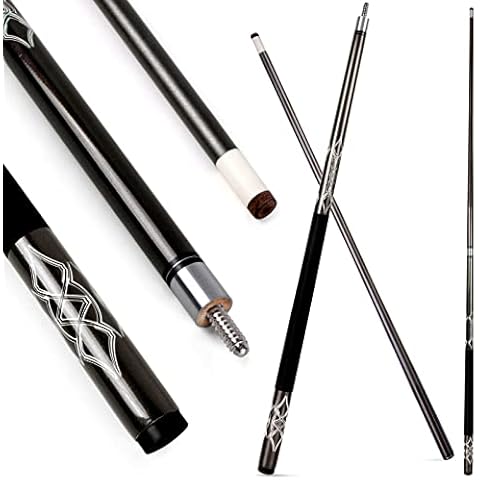 Kmise Pool Stick Set of 1 Professional Billiard Pool Cue Stick - Embedded Ink Pattern 18,19,20 Oz Pool Stick-Made of Fiberglass Graphite Composite(Ink Pattern) Cover