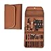 Produktbild Joqixon Maniküre Set mit Lederetui, 16 teiliges Edelstahl Pediküre Kit Reise Beauty Kit Nagelset Nagelpflegeset Nagelknipser Set Maniküreset Nagelpflege