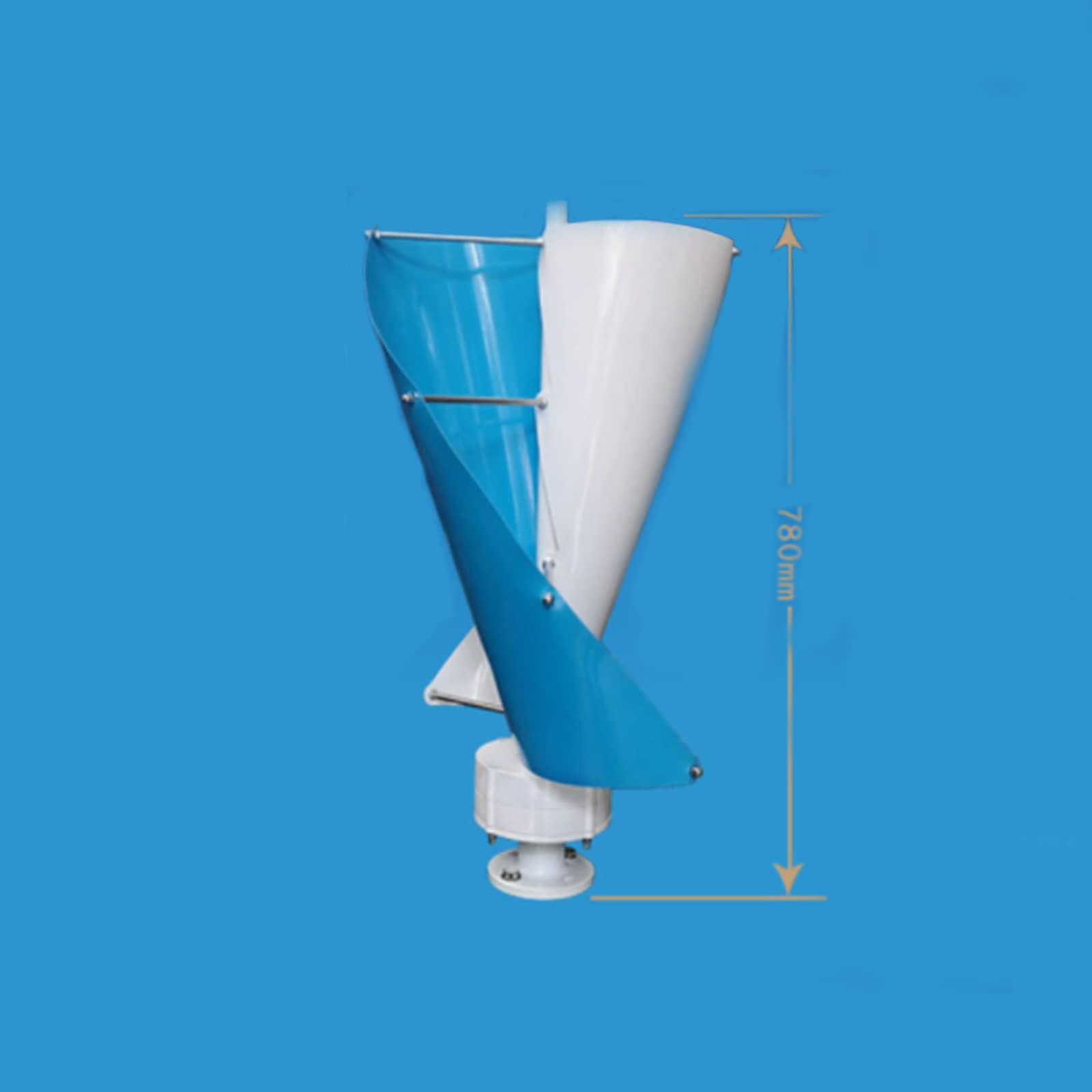 Generatore Eolico 8000W Ad Asse Verticale - Turbina Eolica Spirale 12V/24V/48V Per Casa, Barca, Giardino - Foto 8