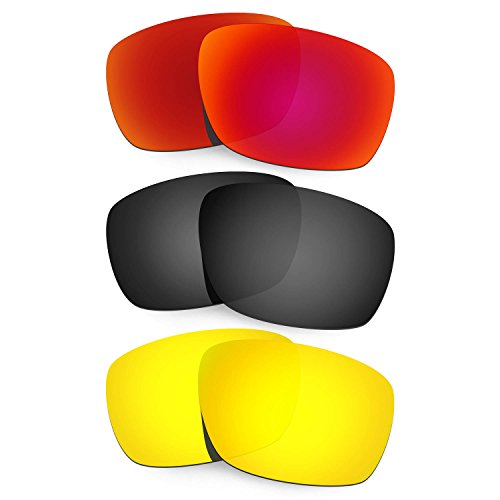 Lentille pour Oakley Tinfoil Carbon rouge noir or verre rechange solaire