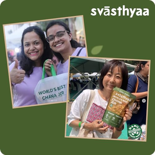 Image of Svasthyaa Green Moong Dal Khakhra | Gluten Free Roasted Khakra Snack | No Palm Oil, No Maida | Healthy Light Diet Snack for Weight Loss | 200g | Pack of 2