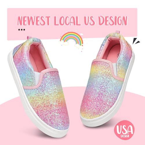 Image of K KomForme Boys & Girls Slip on Shoes, Toddler Canvas Walking Shoes | Lightweight, Comfortable