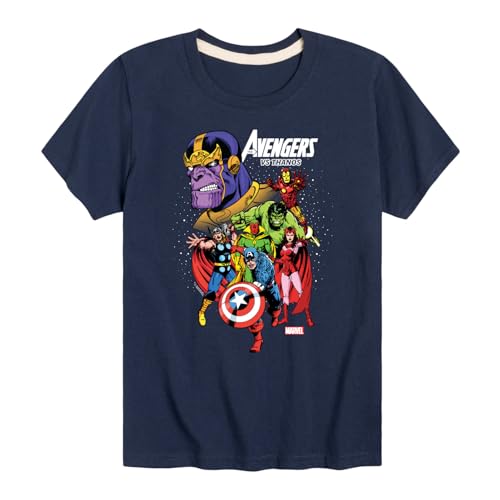 Marvel The Avengers vs. Thanos - Toddler and Youth Short Sleeve Graphic T-Shirt