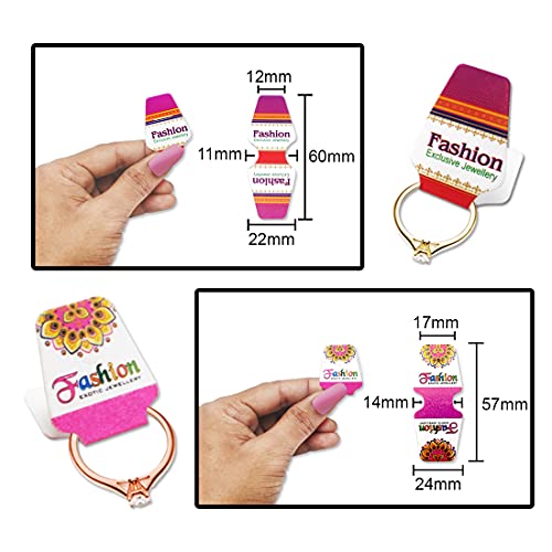 Image of DIY Crafts 75 Combo Pack, Combo Pack 4 Design, Blank White /Multi - Color Kraft Paper Jewelry Necklace Bracelet Display Hanging C(75 Combo Pack, Combo Pack 4 Design)
