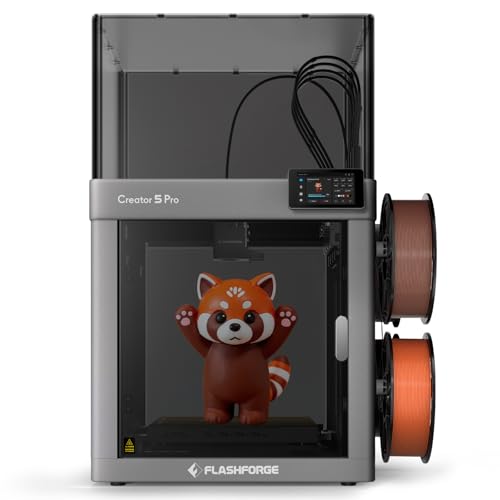 Flashforge Creator 5 Pro 3D Printer, 4 Toolheads, Heated Chamber