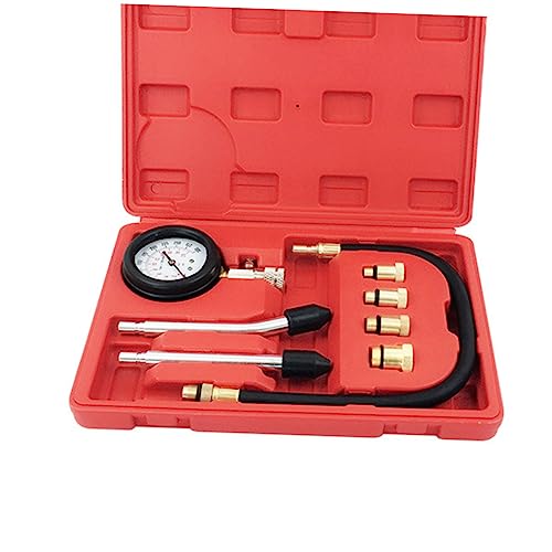 PartyKindom Universal Cylinder Leak Detector 0-20bar Pressure Gauge for Automotive Car Motorcycle Carriage Case