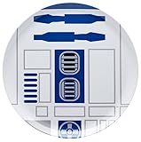 Zak! Designs Dinner Plate featuring R2D2 Graphics from Star Wars, Reusable, Break Resistant, BPA-free Melamine, 10
