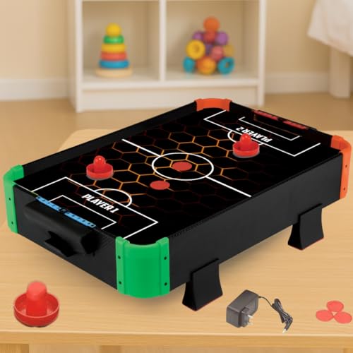 Image of Storio Electric Air Hockey Game for Kids | Tabletop Hockey Board with 2 Pushers & 4 Pucks | Plug & Play Indoor Arcade Toy | Fast-Paced Air Motor Game Set | BIS Certified | Made in India