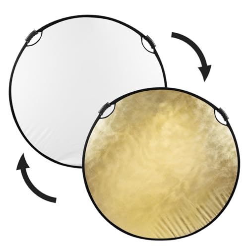 Image of Glow Circular Collapsible Reflector with Handles (52 inch, Wave Gold /White)