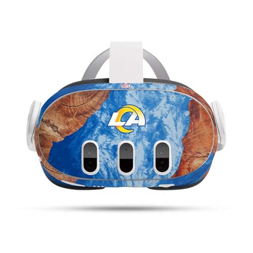 Skin vinyle Meta Quest 3 NFL Los Angeles Rams au design bois et résines élégant