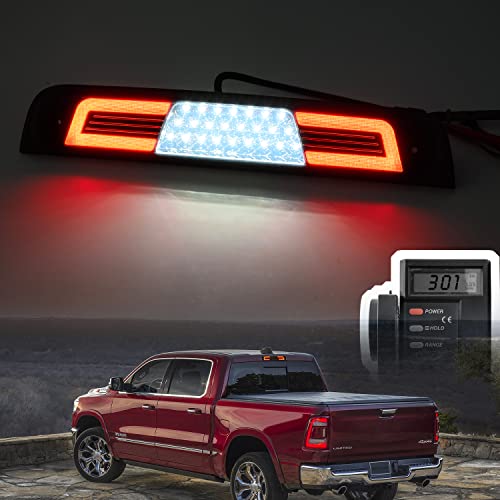 Nslumo Led Third Brake Light Replacement For 2019 2020 2021 2022 2023 Ram 1500 Pickup Trucks Red Led 3Rd Brake Center High Mount Stop Lamp White Cab Cargo Light Smoked Lens Truck Bed Chmsl #TOP1