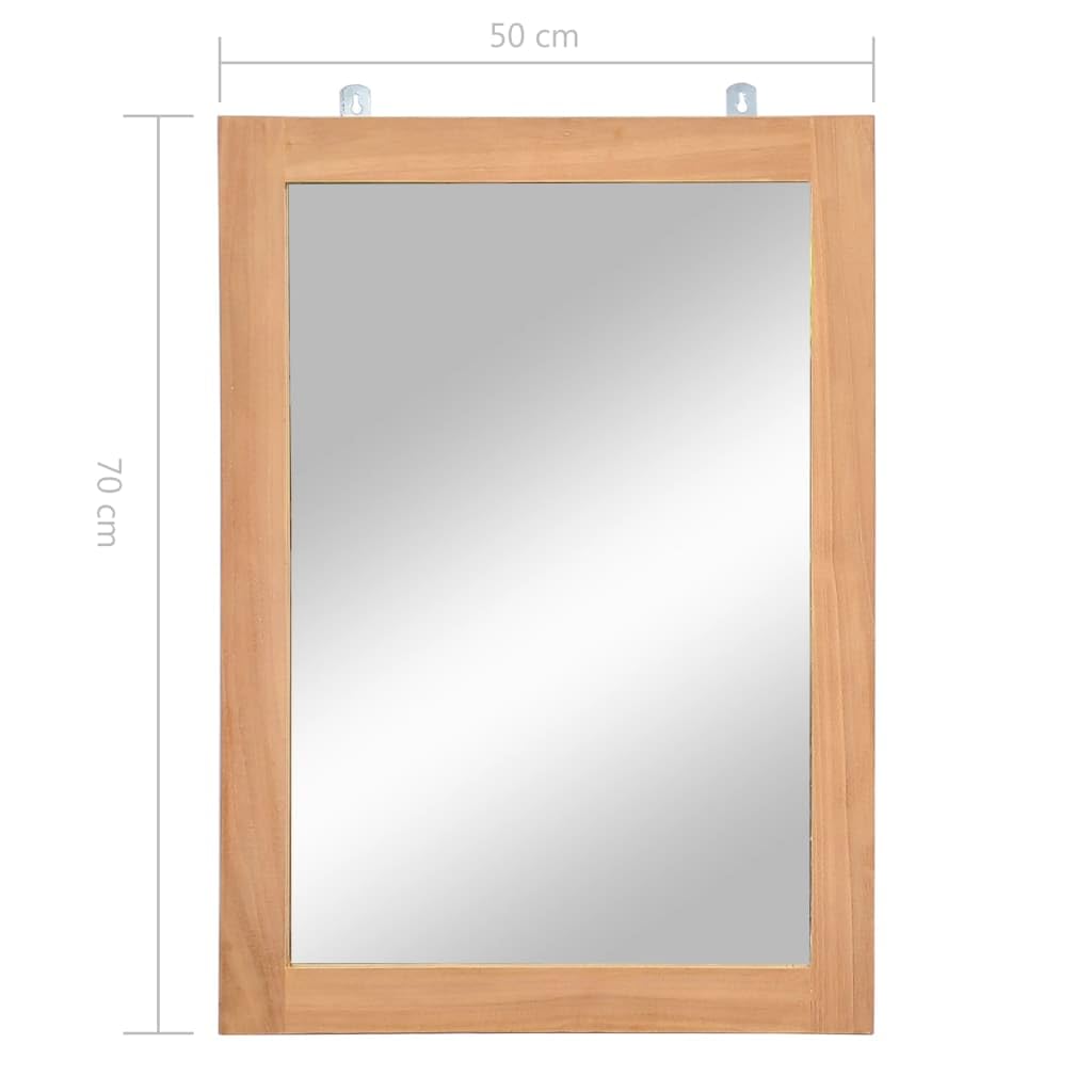 SYDE Lustro ścienne z litego drewna tekowego 50 x 70 cm