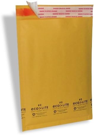 Ecolite Kraft Bubble Mailer, #0, 6.5" x 9", Pack of 250
